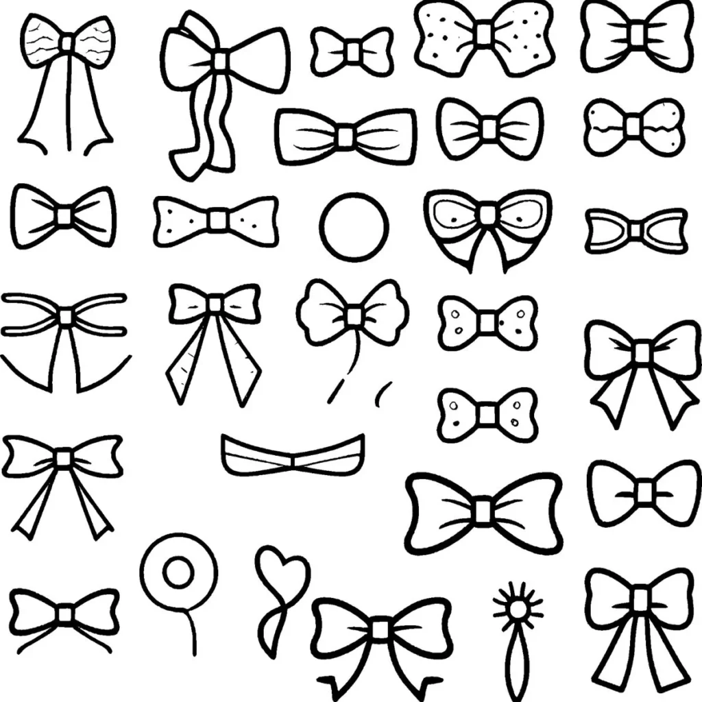 Bow Coloring Pages