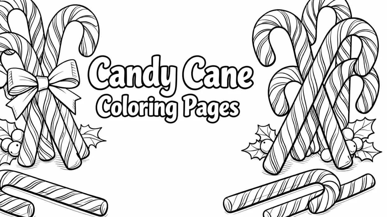 Candy Cane Coloring Pages