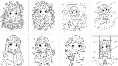 Cute Girl Coloring Pages