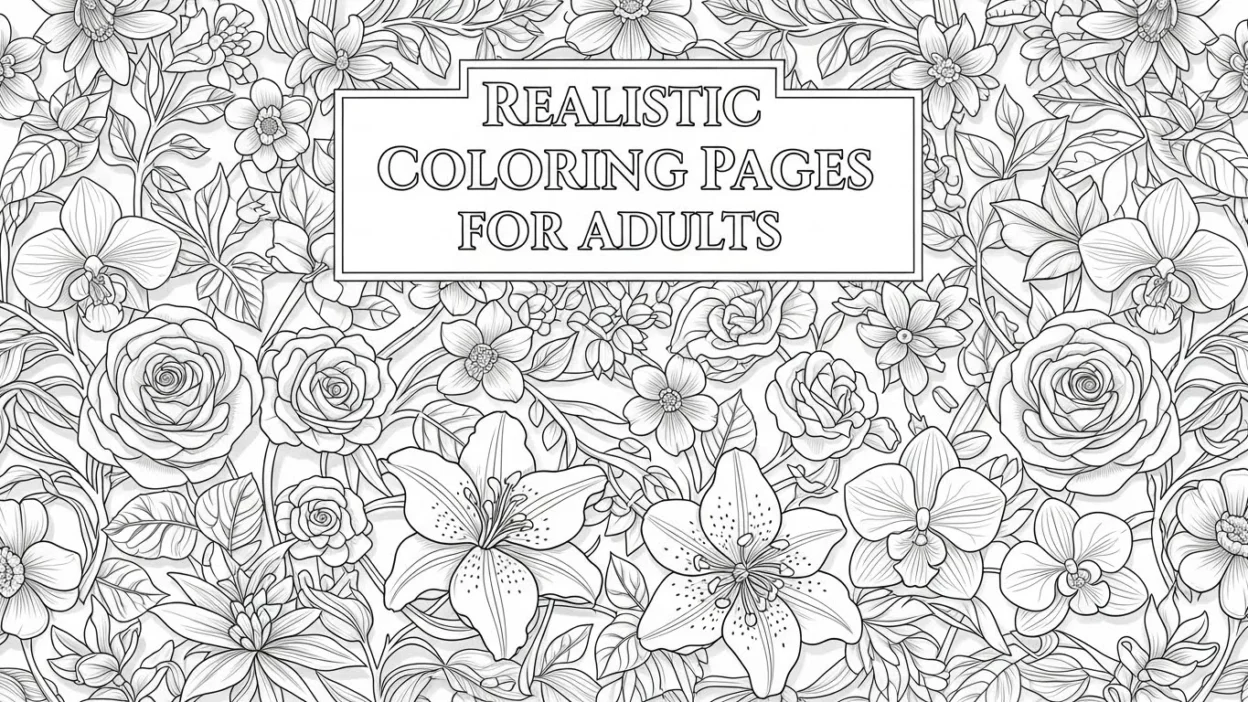 Realistic Coloring Pages for Adults