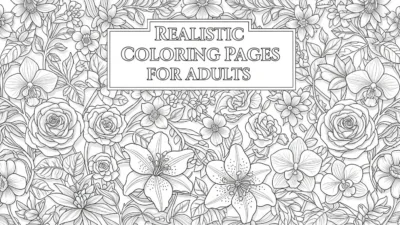 Realistic Coloring Pages for Adults