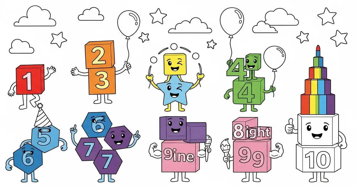 number blocks coloring pages