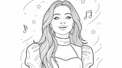 Sabrina Carpenter Coloring Pages