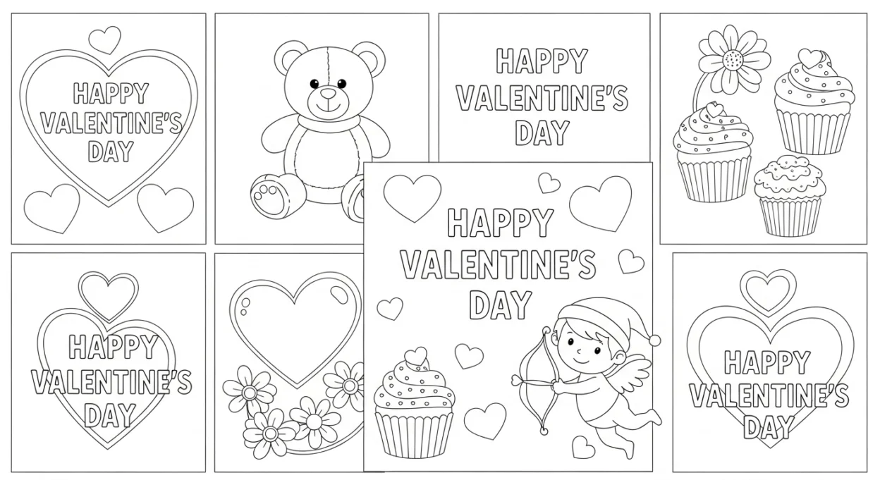 valentines day coloring pages for kids